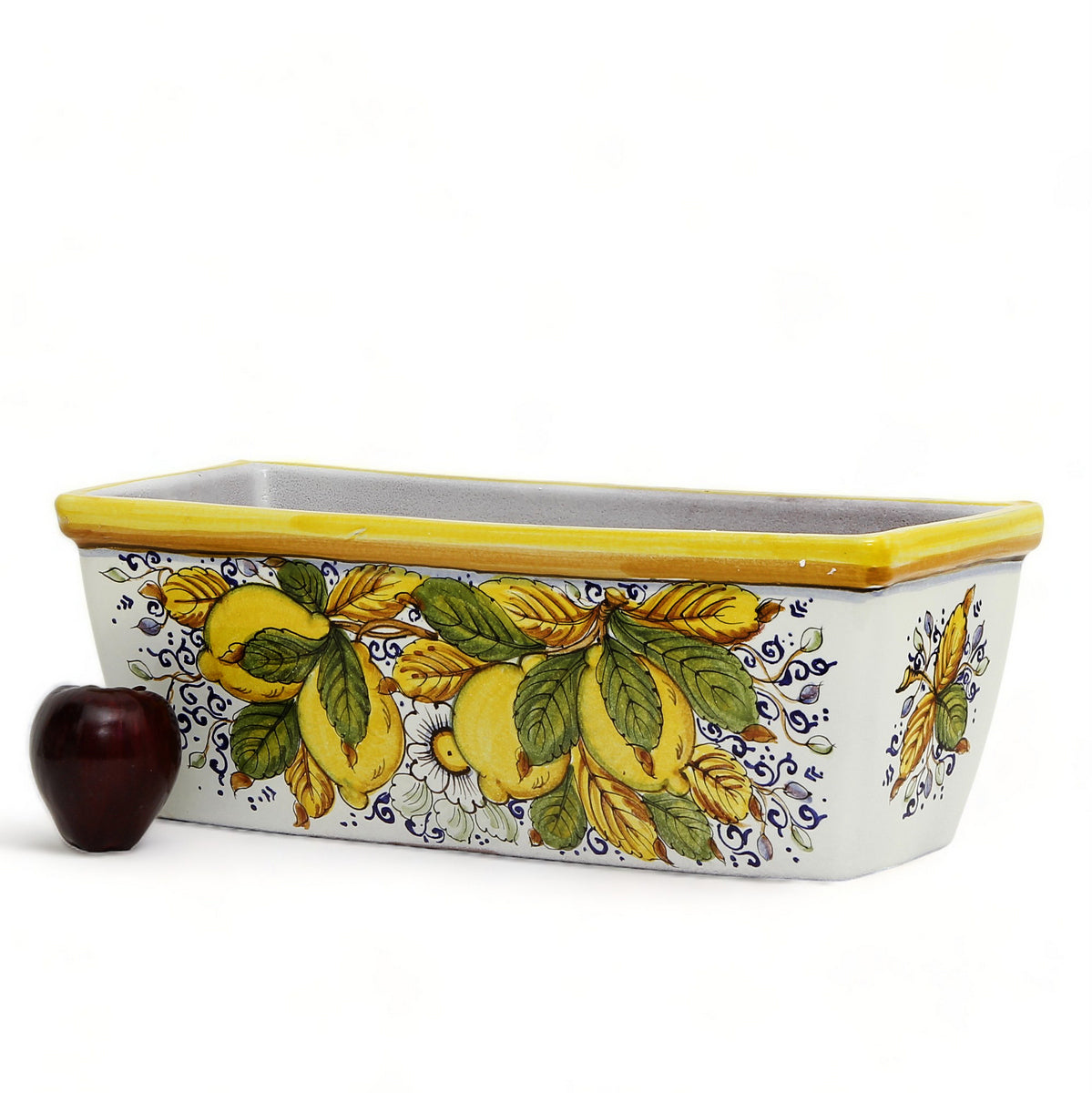TOSCANA PLANTER: Rectangular Tuscan Jardiniere - Strong Terracotta indoor/outdoor - Positano Design