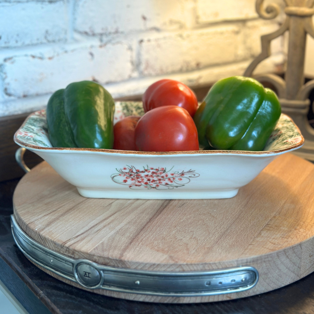 ARTE ITALICA: Natale Rectangular Dish Serving Bowl