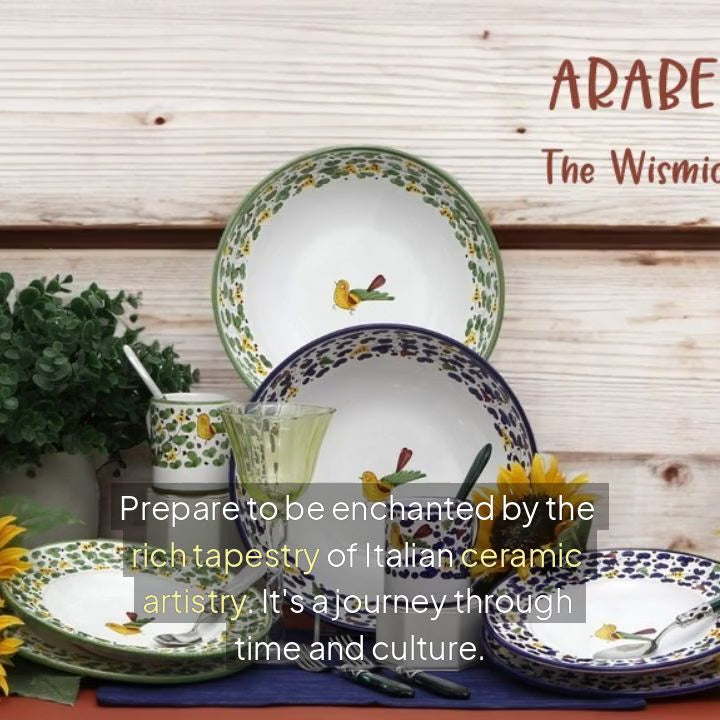 ARABESCO VERDE DERUTA: Three Pieces Place Setting Bundle