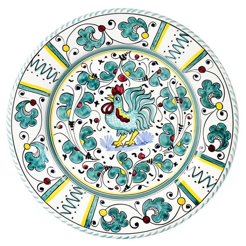 ORVIETO GREEN ROOSTER: 4 Pieces Place Setting - tops-selection.shop