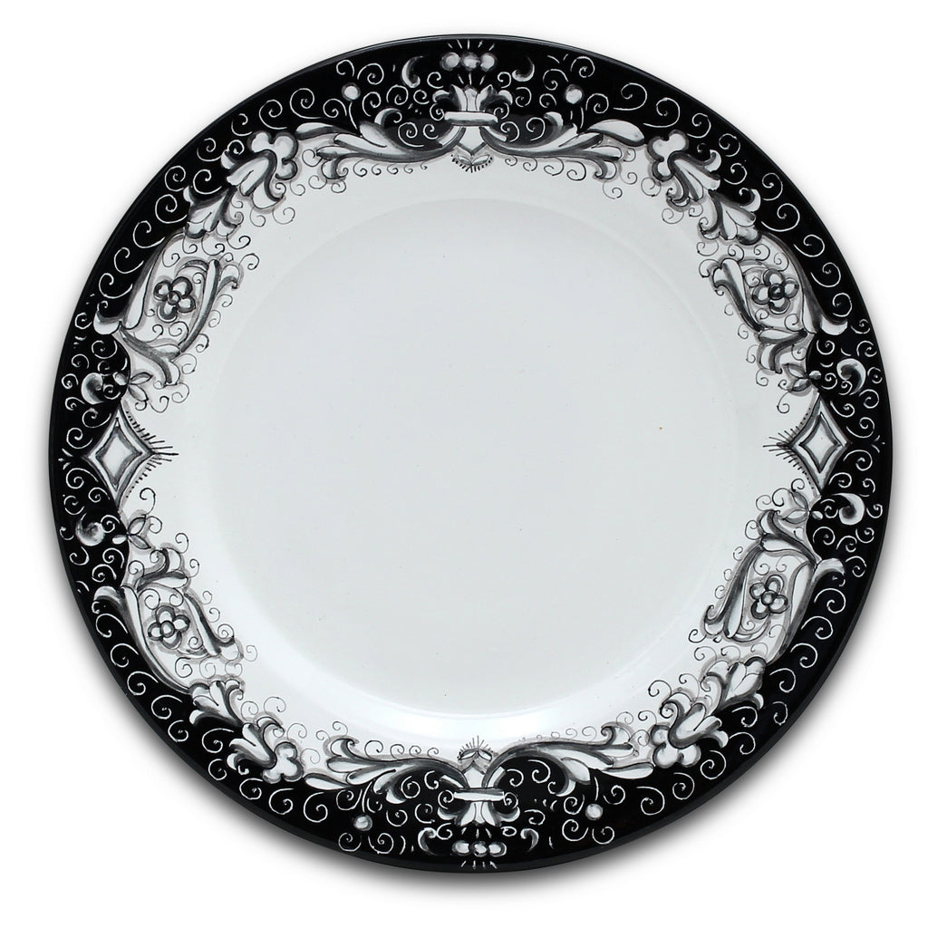 DERUTA COLORI: Dinner Plate - BLACK/GRAY - tops-selection.shop