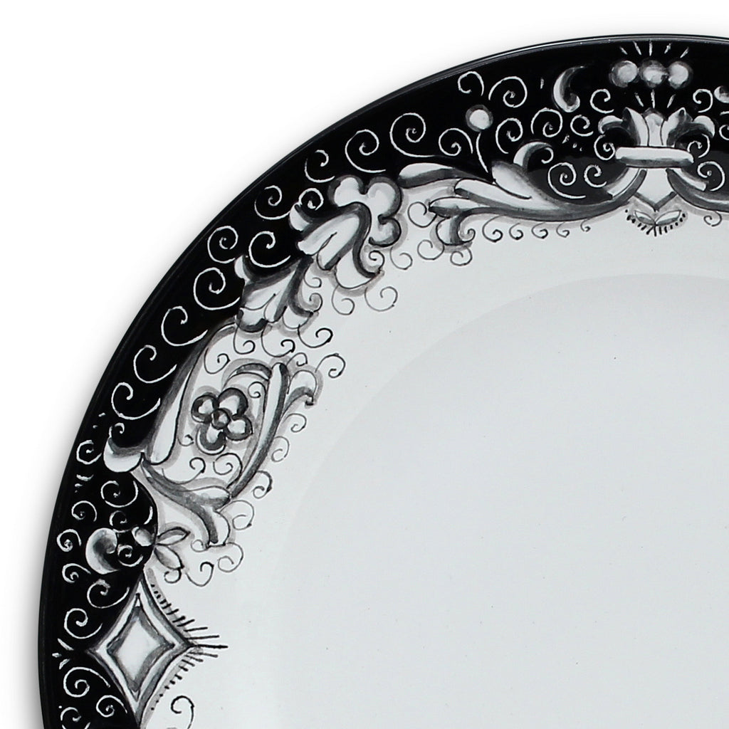 DERUTA COLORI: Dinner Plate - BLACK/GRAY - tops-selection.shop
