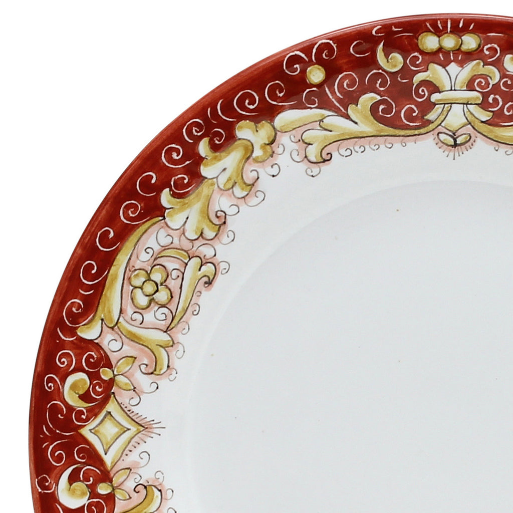 DERUTA COLORI: Dinner Plate - CORAL RED - tops-selection.shop
