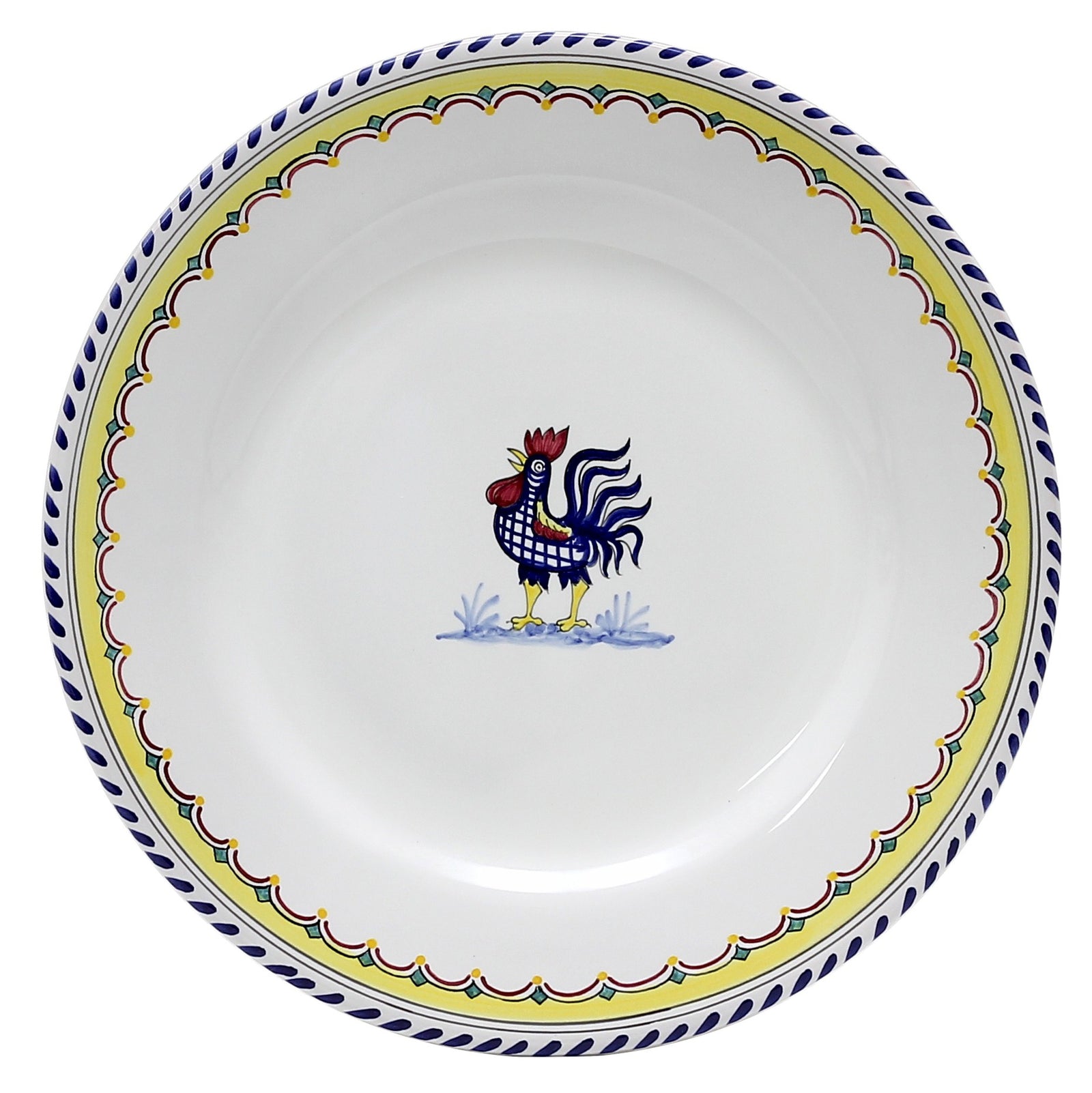ORVIETO BLUE ROOSTER: 3 Pieces Place Setting - tops-selection.shop