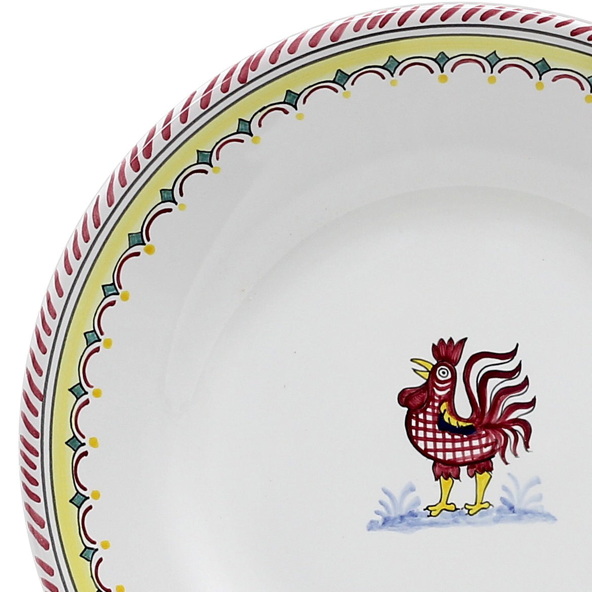 ORVIETO RED ROOSTER SIMPLE: Dinner Plate - tops-selection.shop