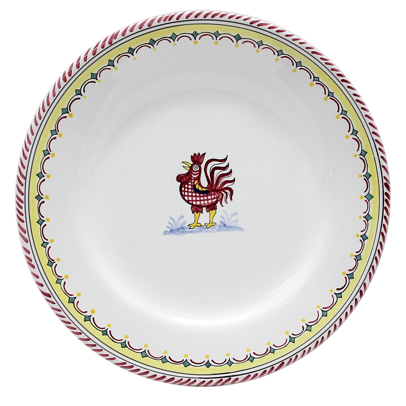 ORVIETO RED ROOSTER: 3 Pieces Place Setting - tops-selection.shop