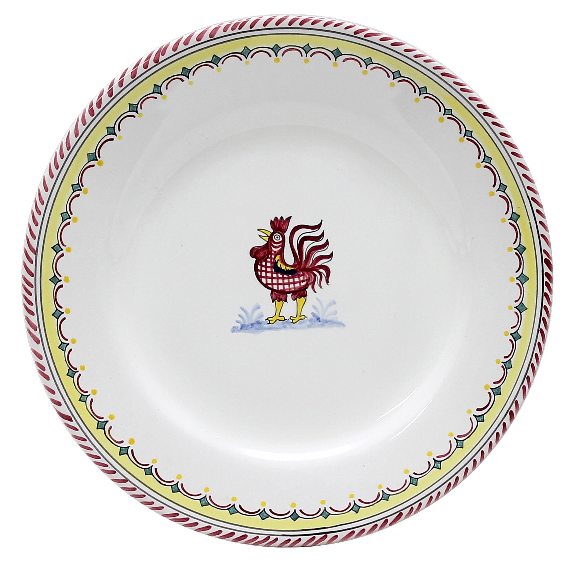 ORVIETO RED ROOSTER: 3 Pieces Place Setting - tops-selection.shop