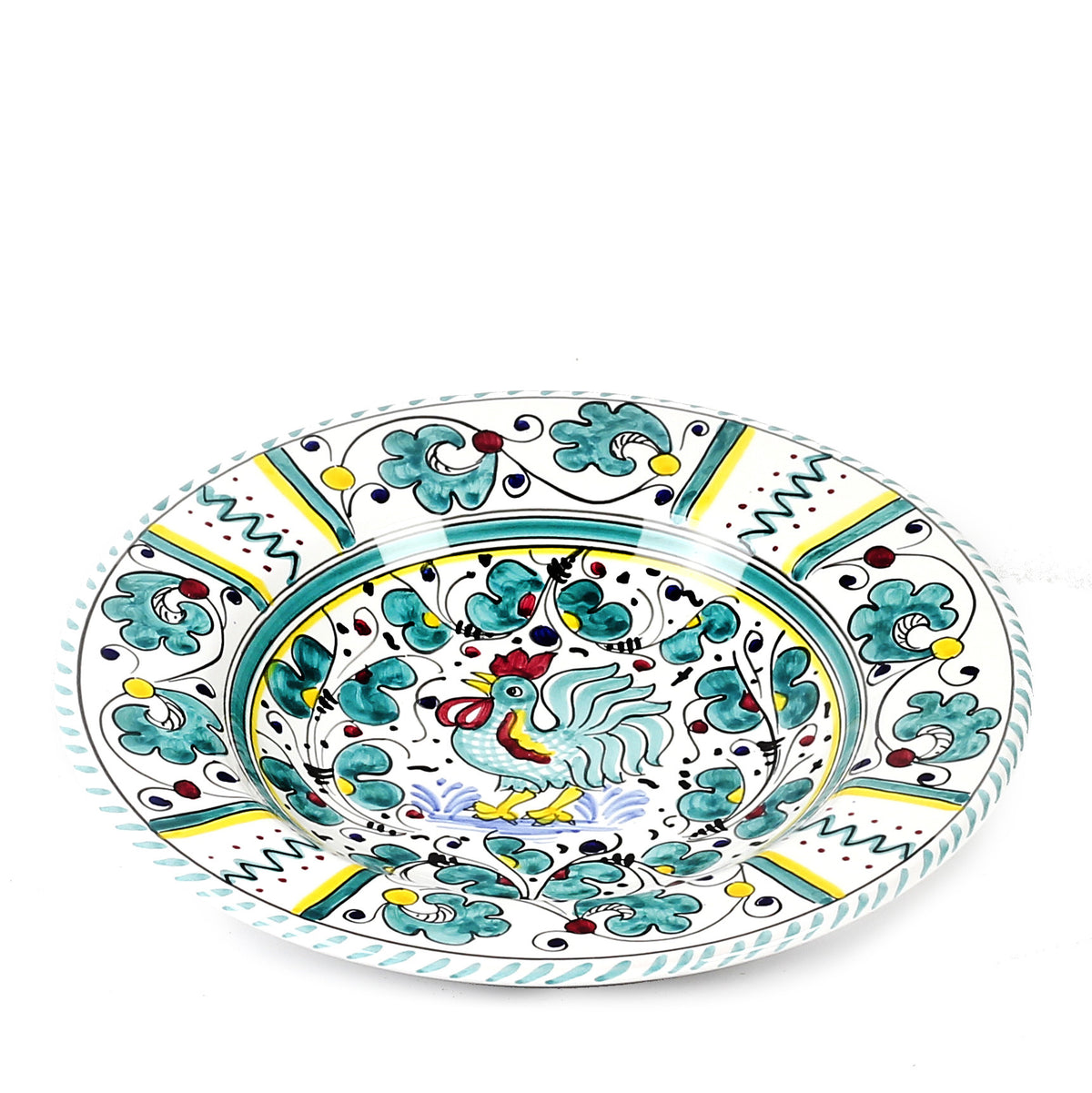 ORVIETO GREEN ROOSTER: Pasta Soup bowl (10 D) - tops-selection.shop