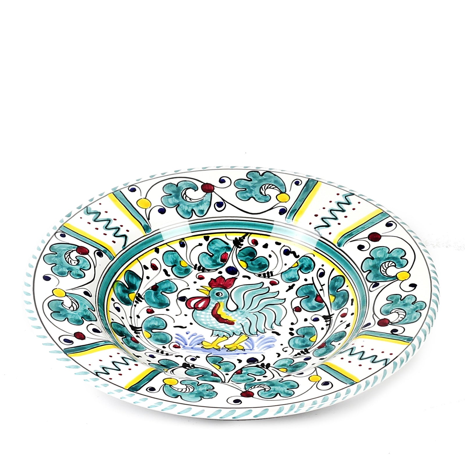 ORVIETO GREEN ROOSTER: Pasta Soup bowl (10 D) - tops-selection.shop