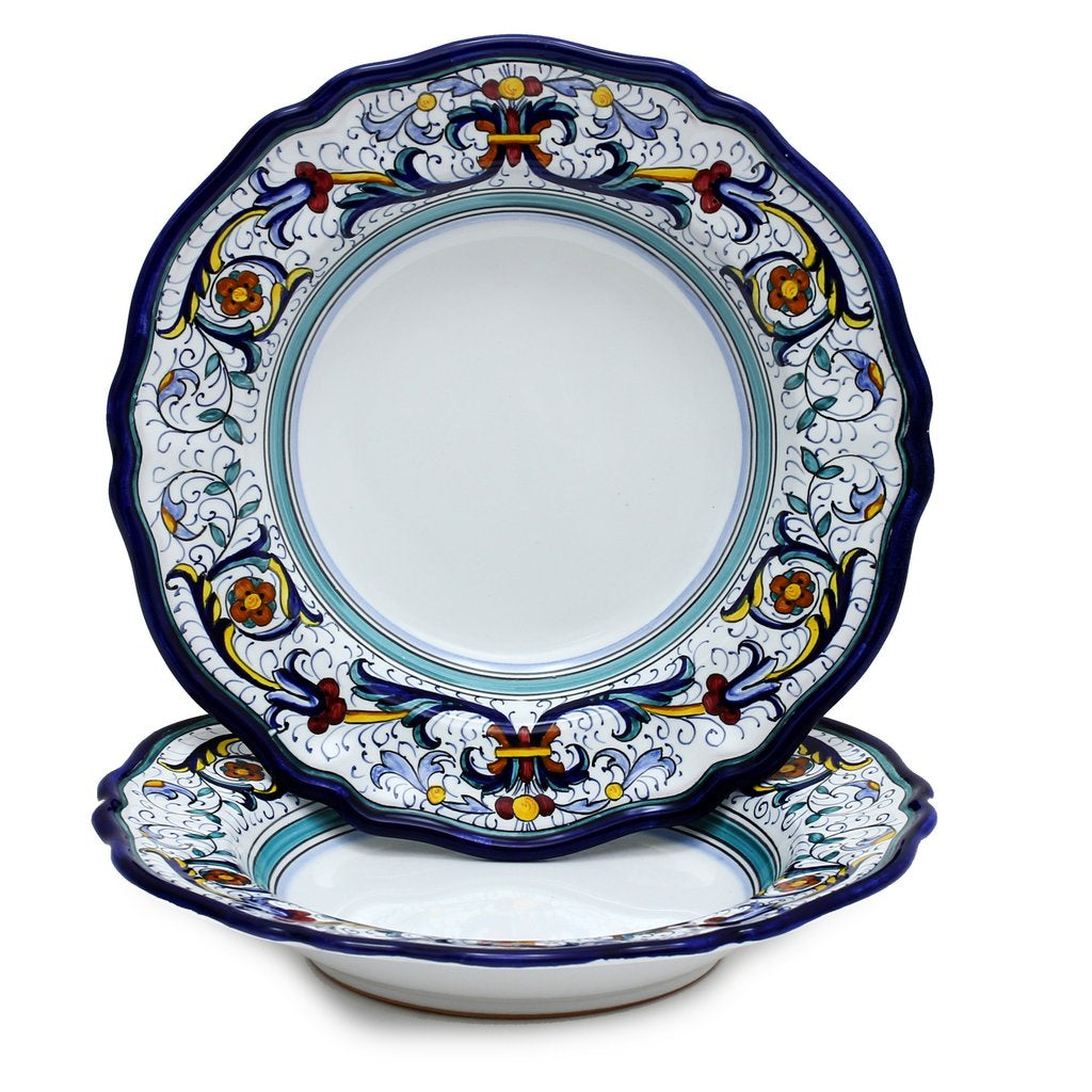 VECCHIA DERUTA: Pasta Soup rimmed Plate Bowl - tops-selection.shop