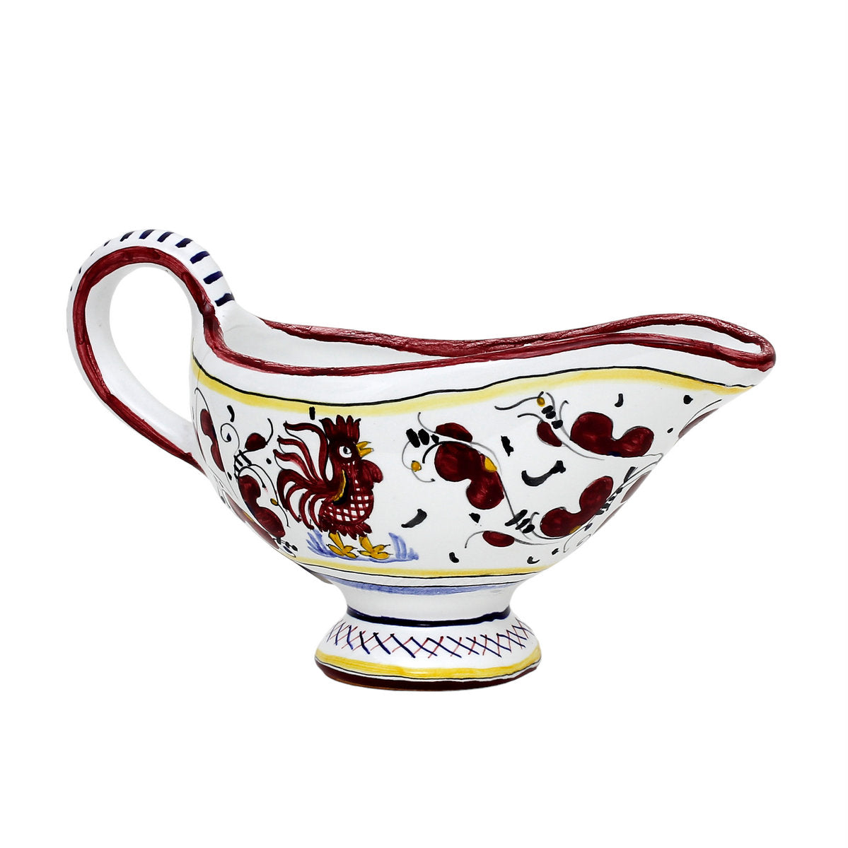 ORVIETO RED ROOSTER: Gravy Sauce Boat [R] - tops-selection.shop