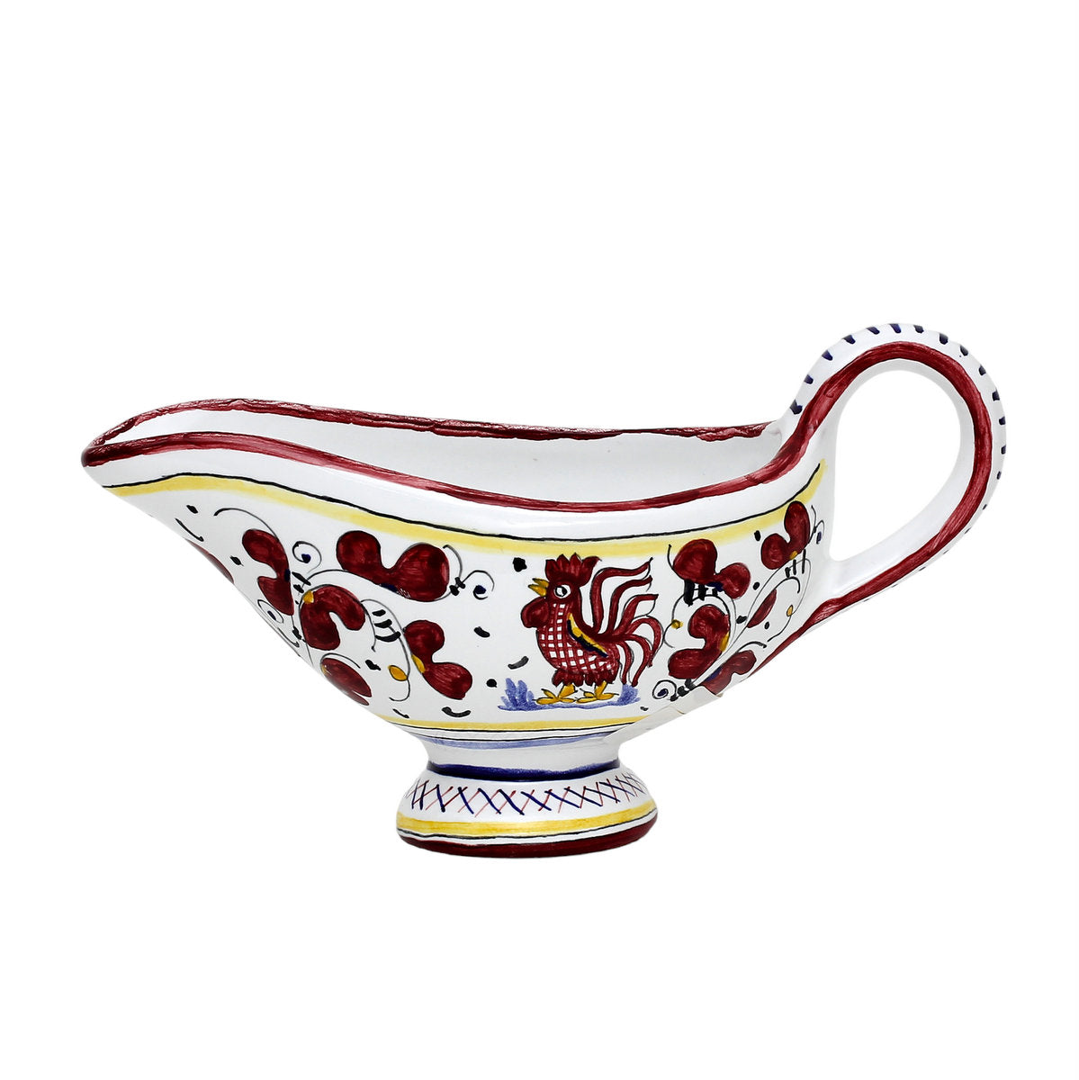 ORVIETO RED ROOSTER: Gravy Sauce Boat [R] - tops-selection.shop