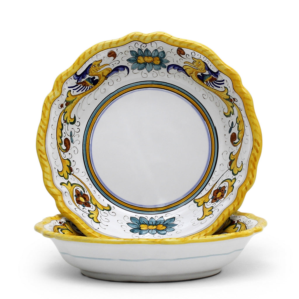 RAFFAELLESCO CLASSICO: Pasta Soup rimmed bowl fluted rims - tops-selection.shop