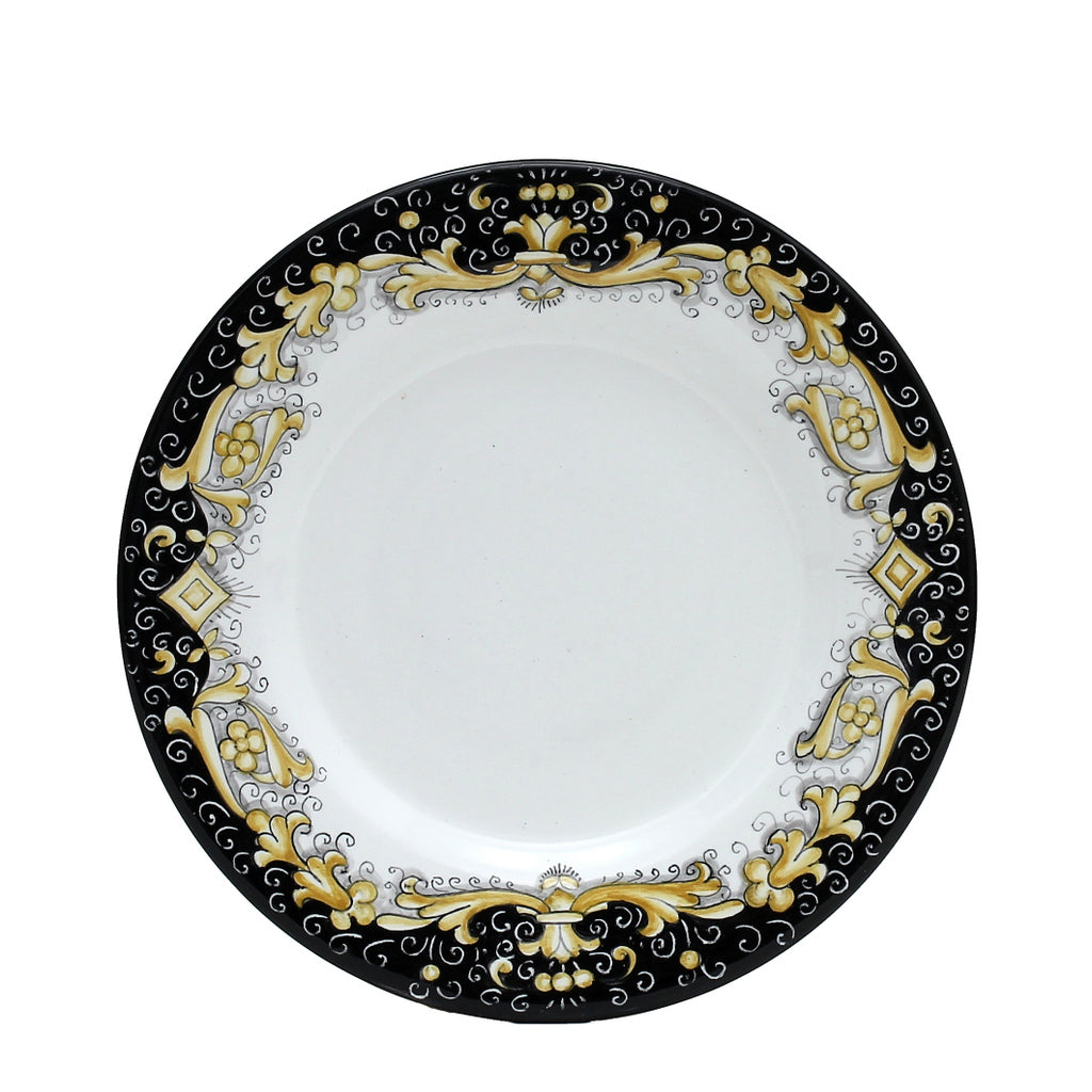 DERUTA COLORI: Salad Plate - BLACK/GOLD - tops-selection.shop