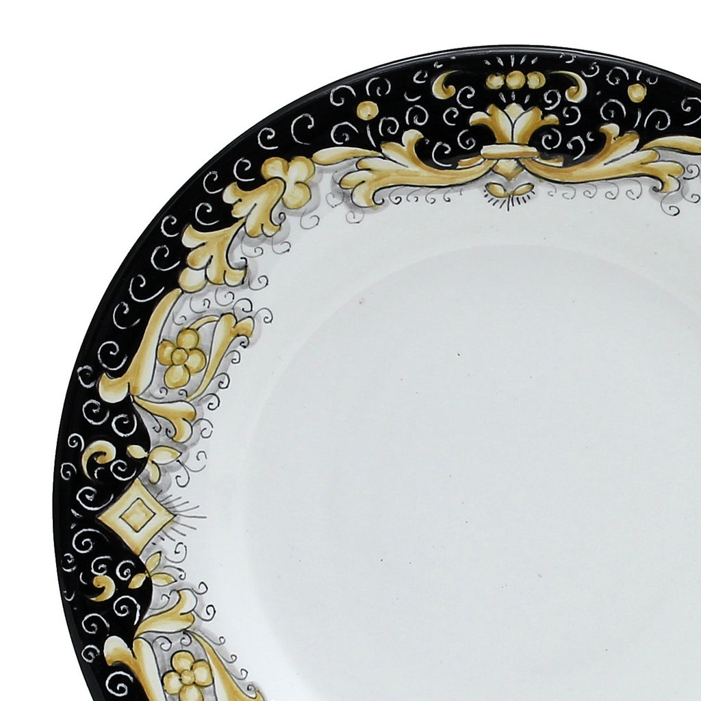 DERUTA COLORI: Salad Plate - BLACK/GOLD - tops-selection.shop