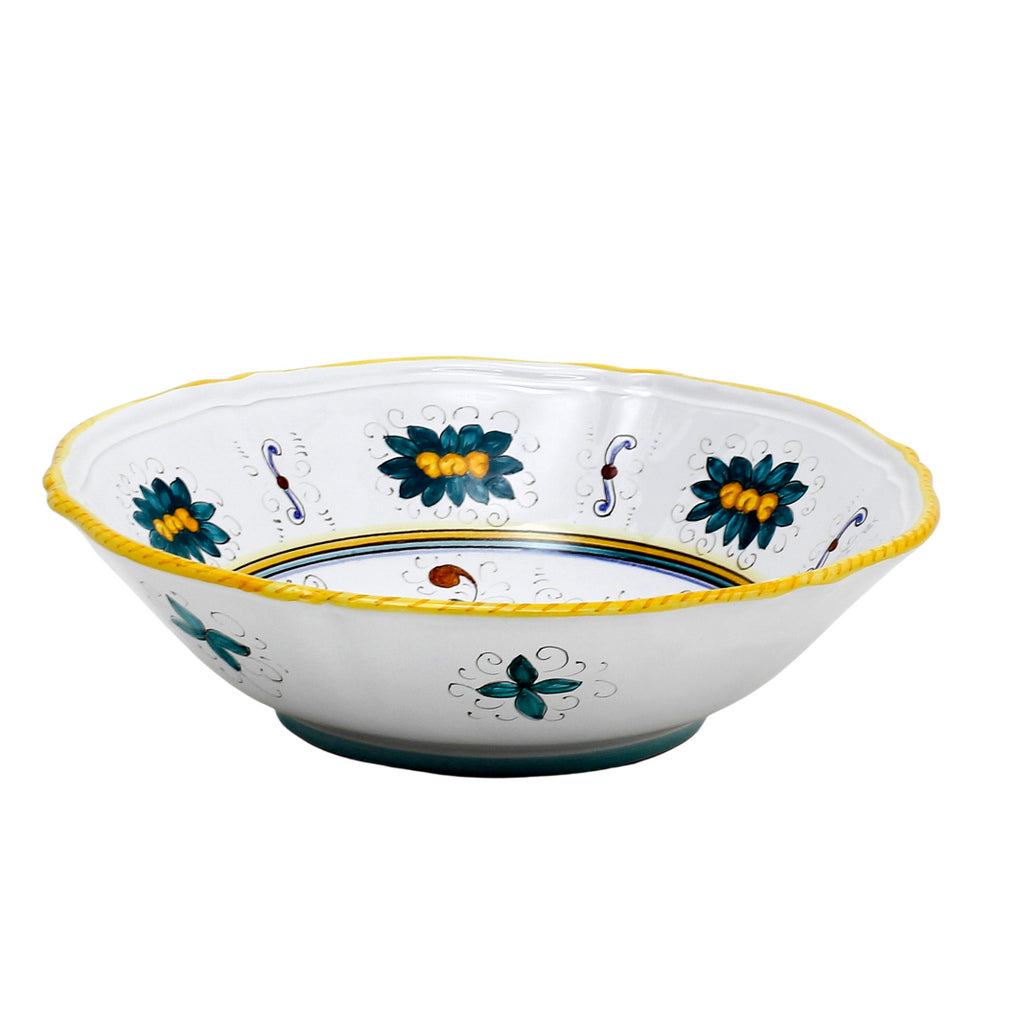 RAFFAELLESCO CLASSICO: Large Serving Salad Pasta bowl with fluted rim - tops-selection.shop
