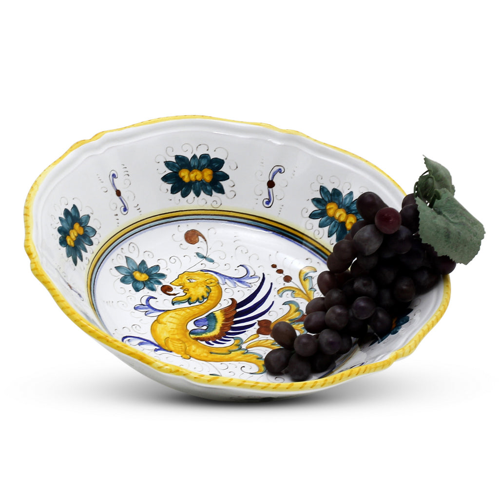 RAFFAELLESCO CLASSICO: Large Serving Salad Pasta bowl with fluted rim - tops-selection.shop
