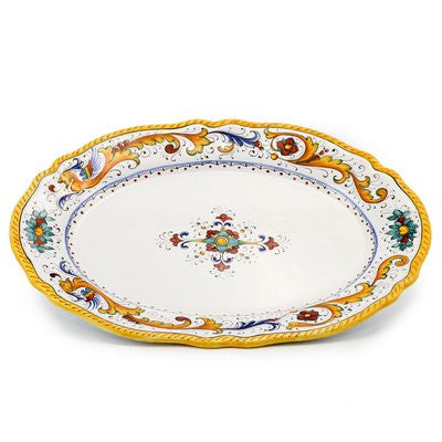 RAFFAELLESCO CLASSICO: Large Oval platter fluted rims - tops-selection.shop