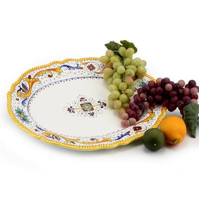 RAFFAELLESCO CLASSICO: Large Oval platter fluted rims - tops-selection.shop