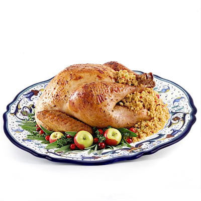 VECCHIA DERUTA: Large Oval Turkey Platter - tops-selection.shop
