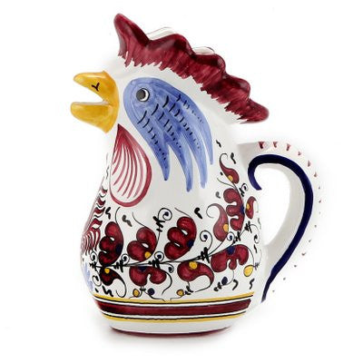 ORVIETO RED ROOSTER: Rooster of Fortune Pitcher (1 Liter 34 Oz 1 Qt) - tops-selection.shop