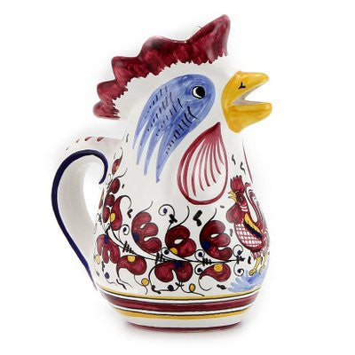 ORVIETO RED ROOSTER: Rooster of Fortune Pitcher (1 Liter 34 Oz 1 Qt) - tops-selection.shop