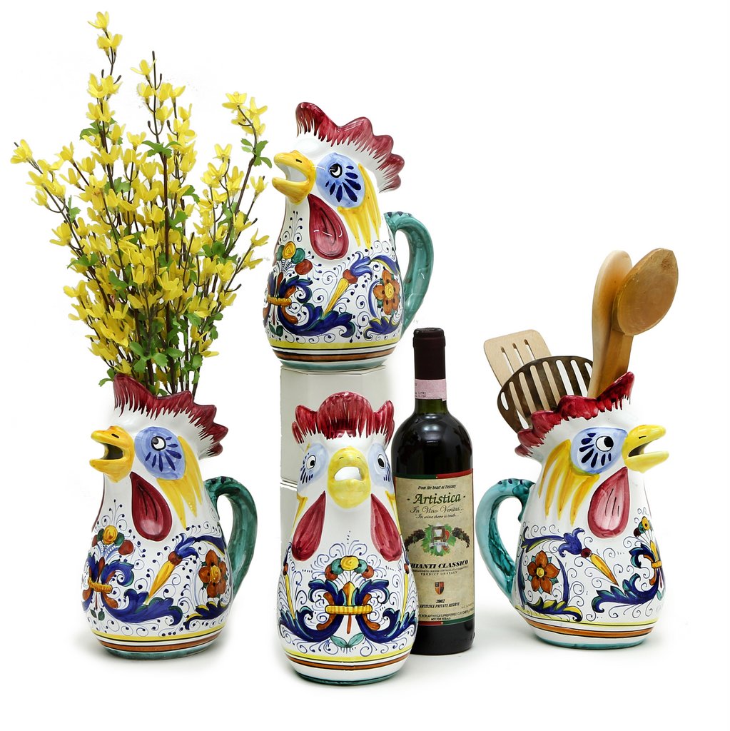 RICCO DERUTA: Rooster of Fortune multi use pitcher - tops-selection.shop