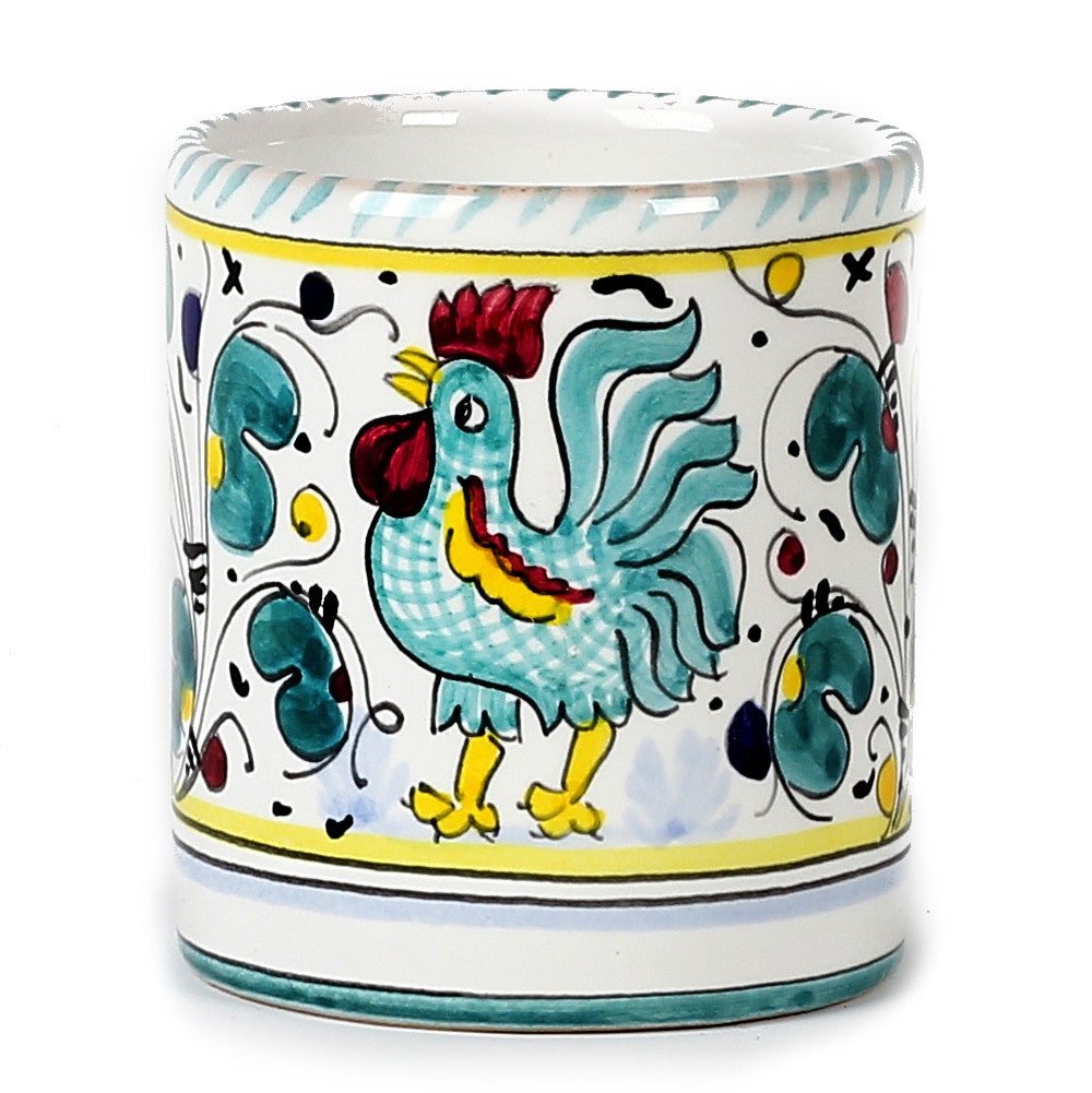 ORVIETO GREEN ROOSTER: Mug (10 OZ) - tops-selection.shop