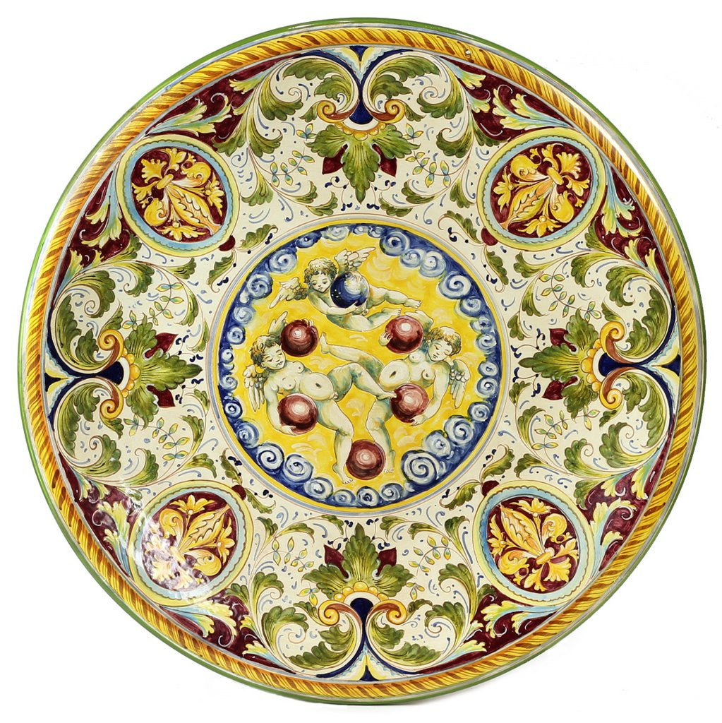 MAJOLICA MEDICI: Wall Plate with DeMedici Five Balls (28D) - tops-selection.shop