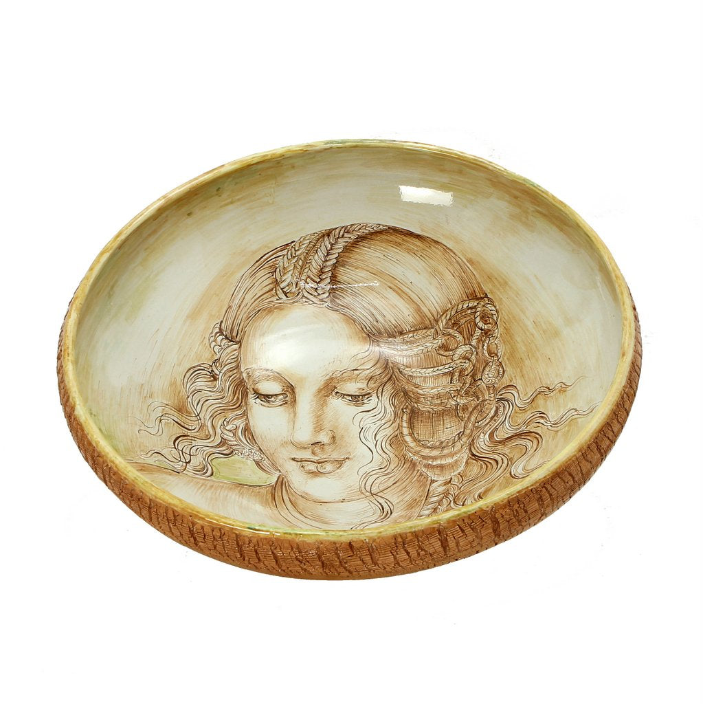 LEONARDO: One of a Kind Large Centerpiece with Noblewoman by Francesca Niccacci - tops-selection.shop