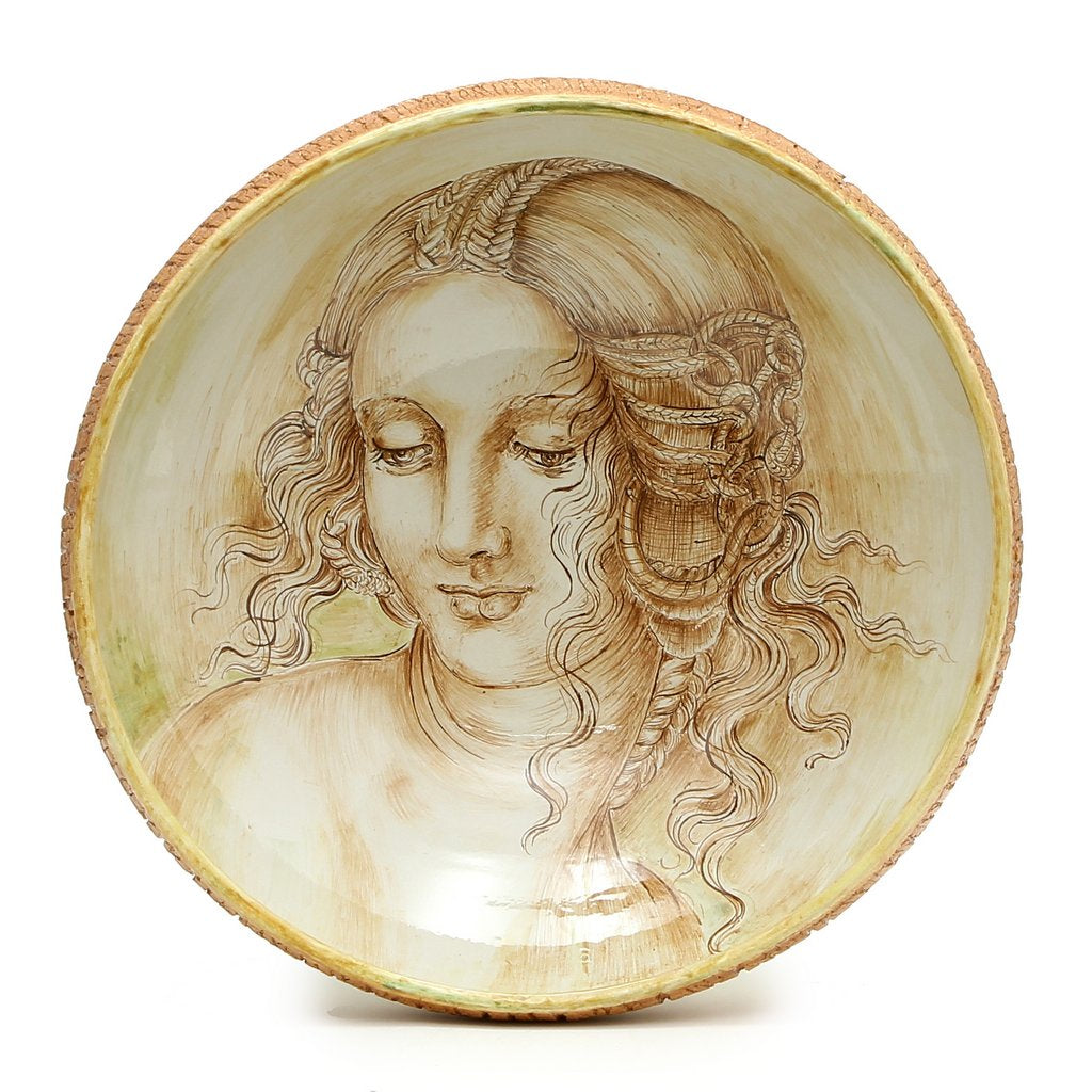 LEONARDO: One of a Kind Large Centerpiece with Noblewoman by Francesca Niccacci - tops-selection.shop