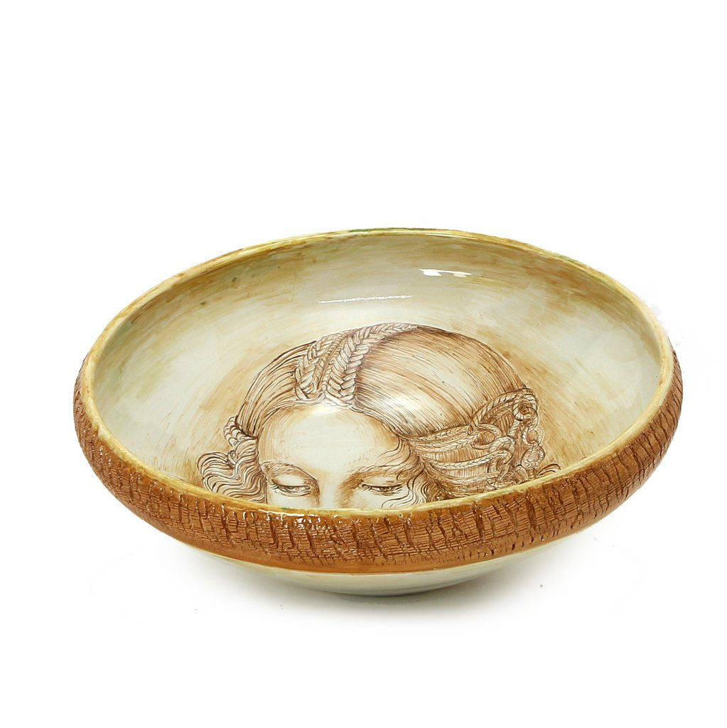 LEONARDO: One of a Kind Large Centerpiece with Noblewoman by Francesca Niccacci - tops-selection.shop