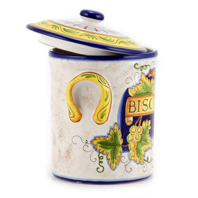 RUSTICA: Cylindrical Biscotti jar - tops-selection.shop