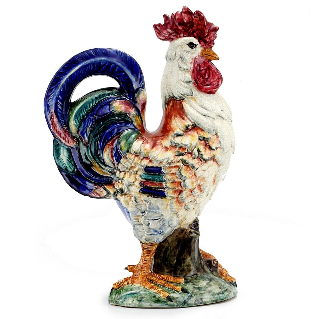 ROOSTER OF FORTUNE: ALBERTO large ceramic Rooster of Fortune - tops-selection.shop
