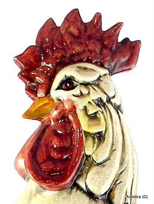 ROOSTER OF FORTUNE: ALBERTO large ceramic Rooster of Fortune - tops-selection.shop