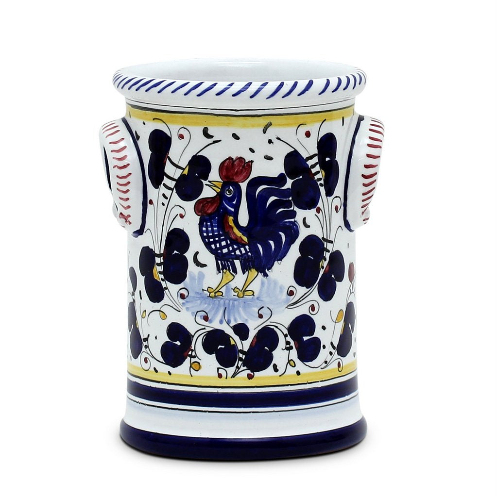 ORVIETO BLUE ROOSTER: Utensil Holder - tops-selection.shop