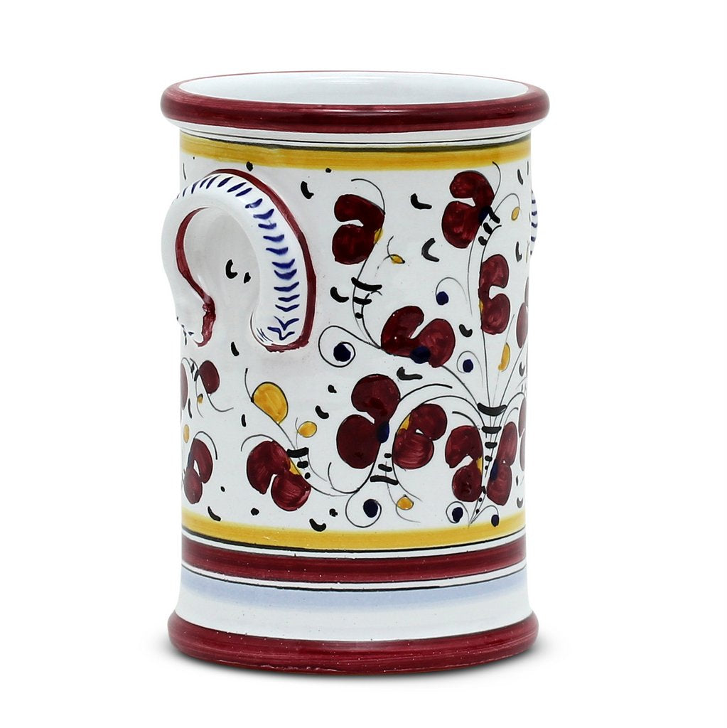 ORVIETO RED ROOSTER: Utensil Holder - tops-selection.shop