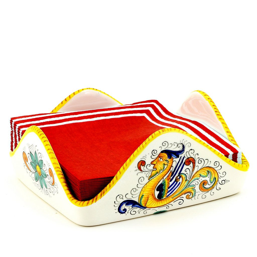 RAFFAELLESCO: Square Napkins Holder (For Luncheon Size napkins 6.5"x6.5") - tops-selection.shop