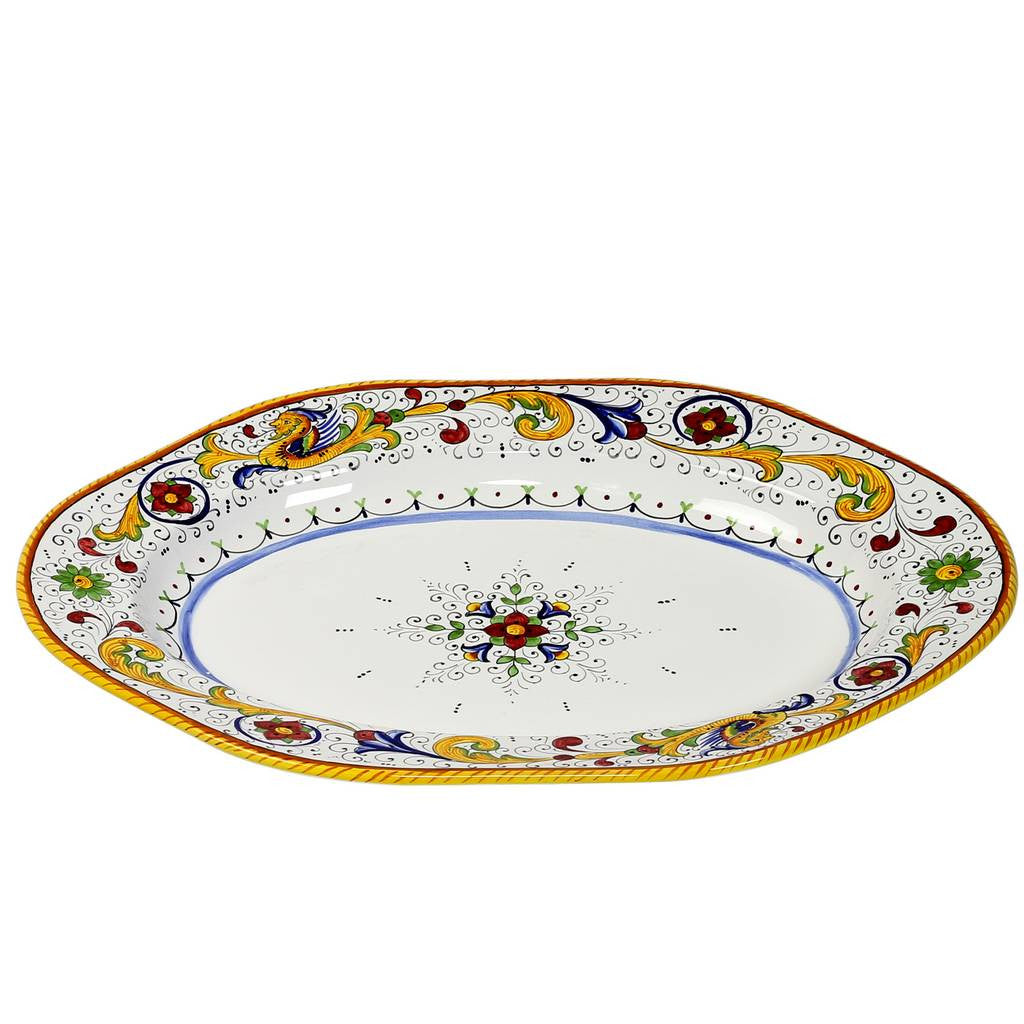 RAFFAELLESCO: Hexagonal Lg Serving Platter - tops-selection.shop