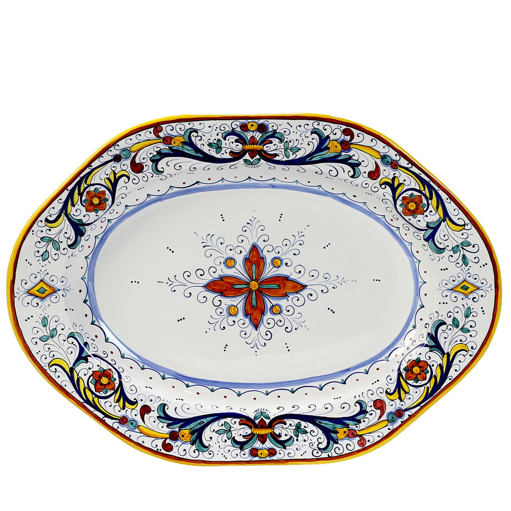 RICCO DERUTA: Large Serving Set Platters (1 Lg Bowl + 1 Lg Charger + 1 Lg Platter) - tops-selection.shop