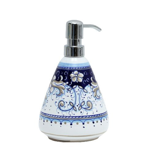 DERUTA VARIO BLUE: Liquid Soap/Lotion Dispenser with Chrome Pump (Medium 18 OZ) - tops-selection.shop