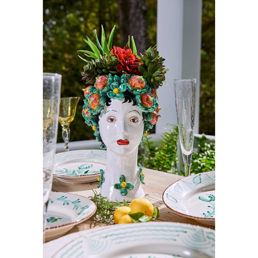 DONATELLO HEADS: Ceramic Head Vase - Persimmon Decor - tops-selection.shop