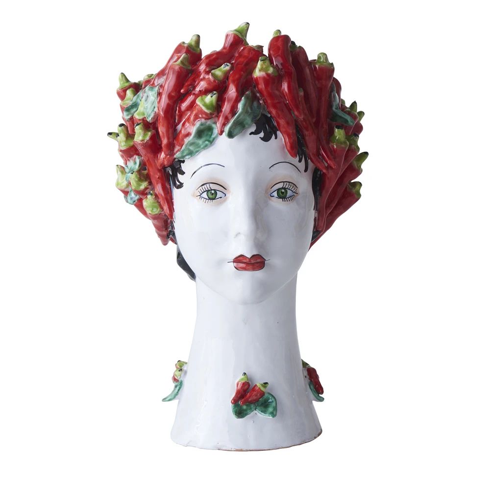 DONATELLO HEADS: Ceramic Head Vase - Peppers Decor - tops-selection.shop