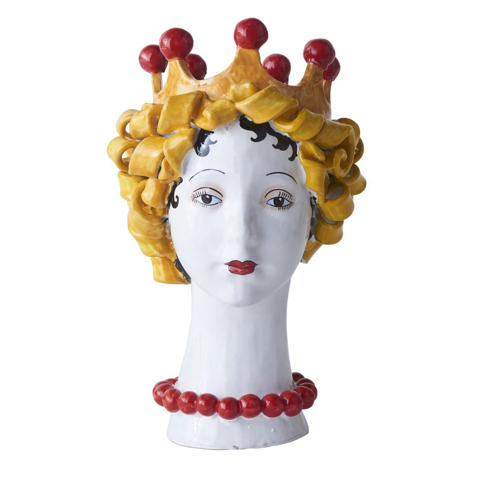DONATELLO HEADS: Ceramic Head Vase - Pasta Decor - tops-selection.shop