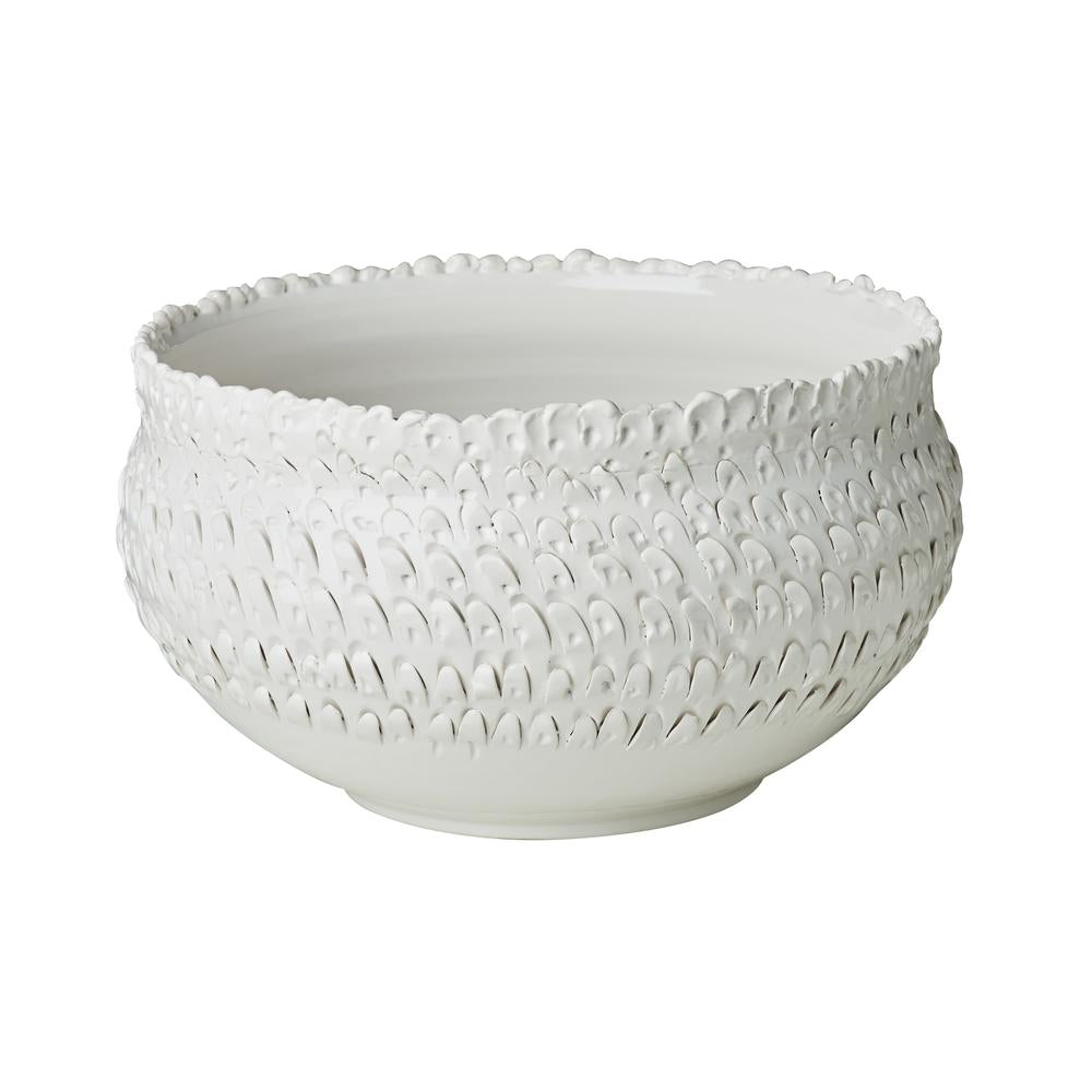 TUSCAN FEATHER: Handcrafted Centerpiece Bowl with feather design - tops-selection.shop