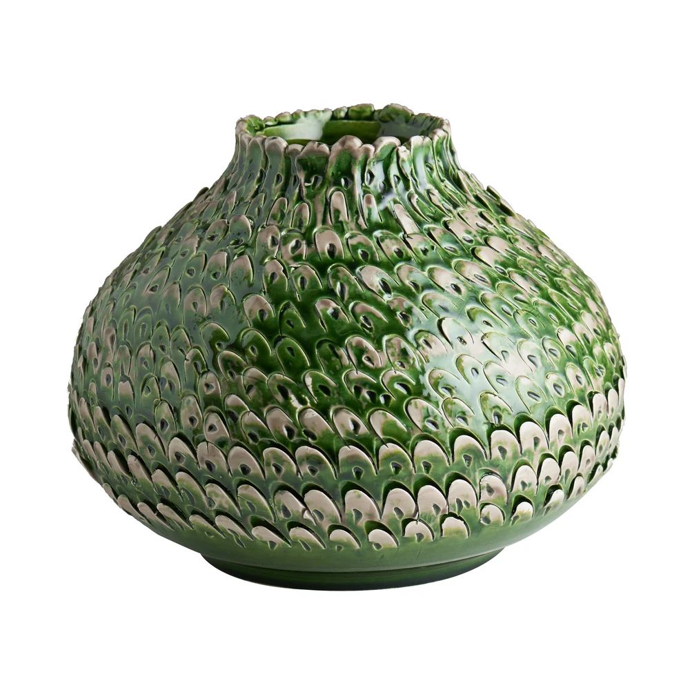 TUSCAN FEATHER: Handcrafted Vase with feather design - tops-selection.shop