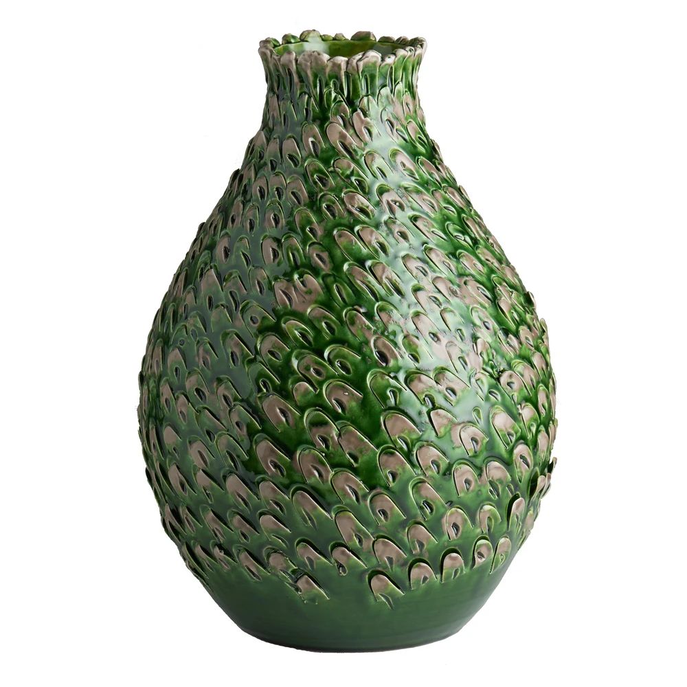 TUSCAN FEATHER: Handcrafted Vase with feather design - tops-selection.shop