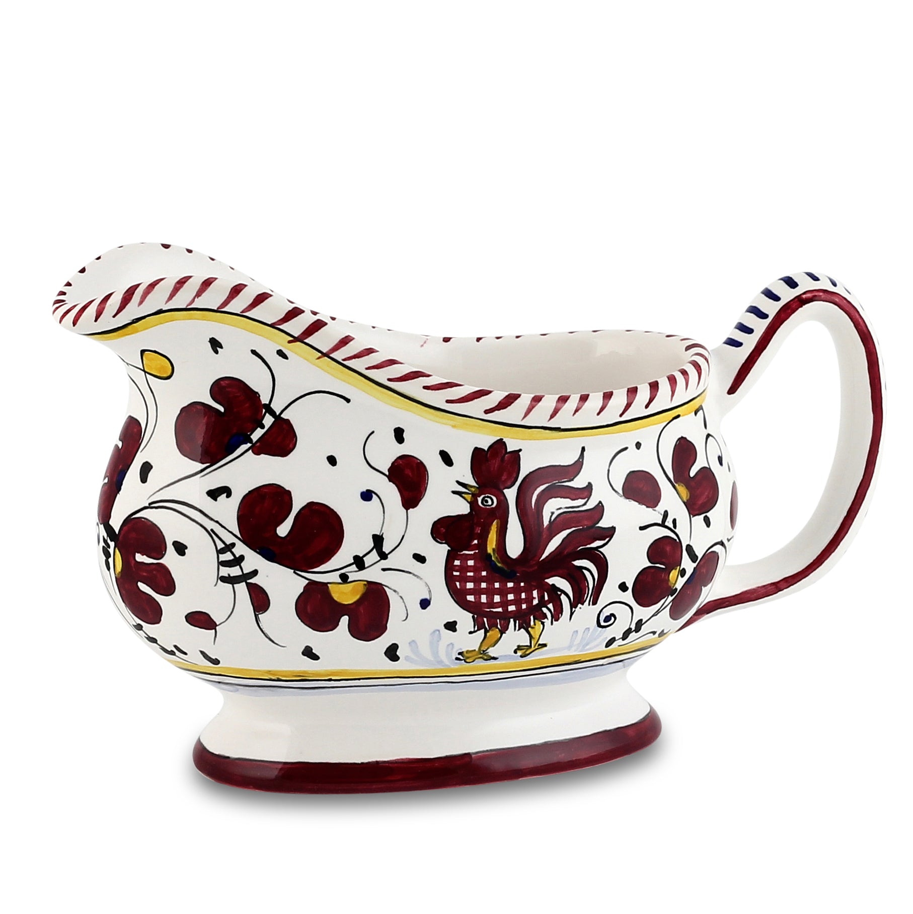 ORVIETO RED ROOSTER: Gravy Sauce boat - tops-selection.shop