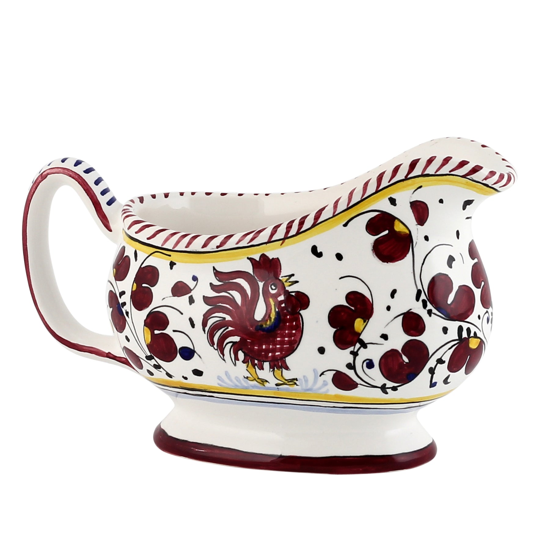 ORVIETO RED ROOSTER: Gravy Sauce boat - tops-selection.shop