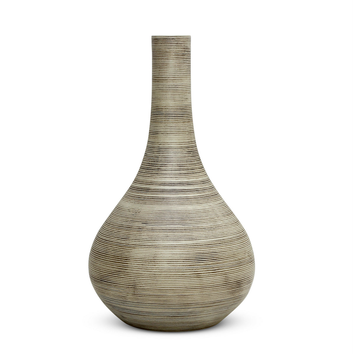 SABBIA TOSCANA: Shaped Big Belly & Narrow Neck Vase - tops-selection.shop
